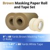 Idl Packaging 9in x 60 yd Masking Paper and 1 1/2in x 60 yd GP Masking Tape, for Covering, 2PK 2x GPH-9, 4457-112